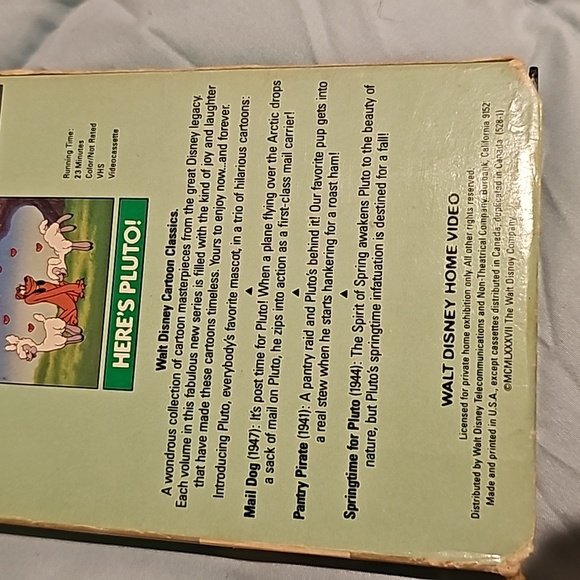 Walt Disney Cartoon Classic Here's Pluto VHS tape - Picture 4 of 12